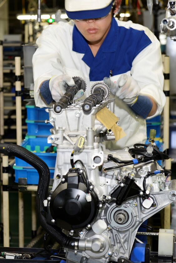 suzuki factory tour part 2 takatsuka engine manufacturing plant, The meticulous care displayed by Suzuki s workers was evident at every station along the production line