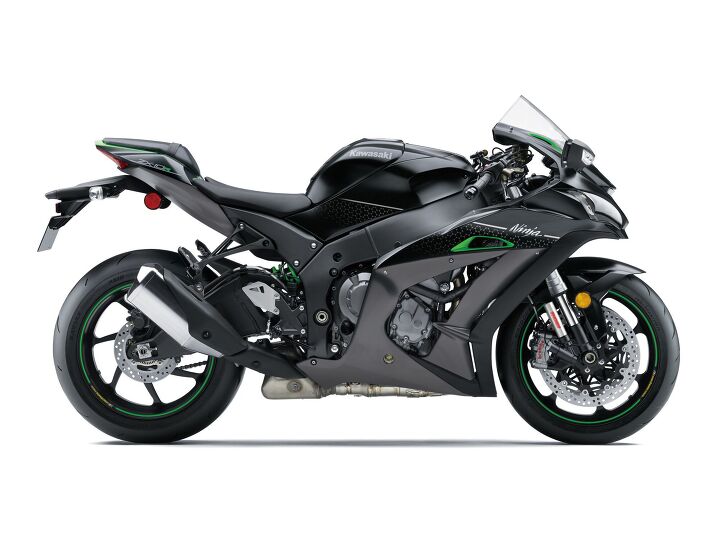 2018 kawasaki ninja zx 10r se preview, The ZX 10R SE comes in this sinister looking Metallic Flat Spark Black Metallic Matte Graphite Gray colorway and has a list price of 21 899