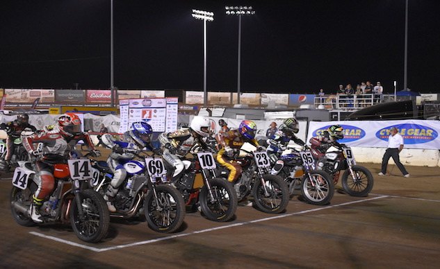 a look into the privateer life of american flat tracker cory texter, The American Flat Track Twins class lined up and ready for the final race of the 2017 season in Perris California