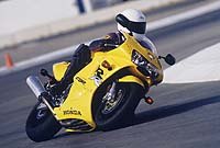 church of mo 1998 honda cbr900rr first ride, Editor in Chief Brent Plummer turned in the second fastest lap of the day at Las Vegas Raceway