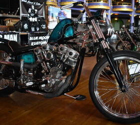 Mini Spiegel Gold für Harley Davidson Chopper Bobber Custom Bikes