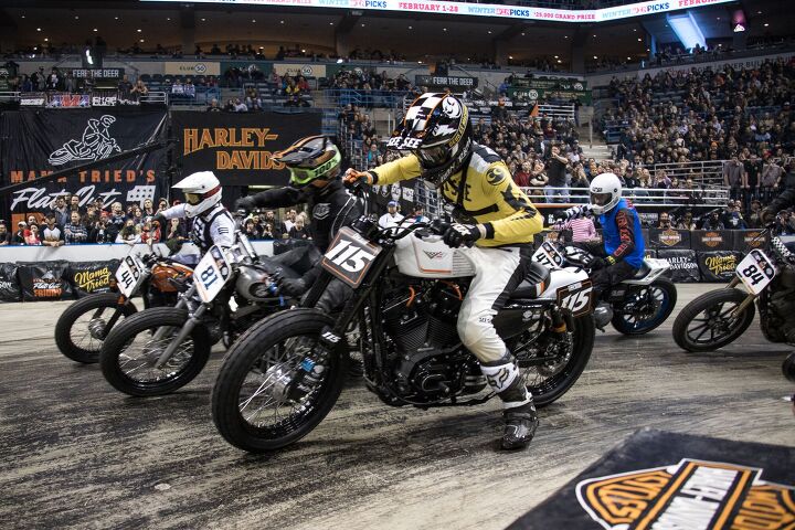 the harley davidson sportster brewtown throwdown, Thor from See See Motorcycles and also the creator of the One Moto Show raced the flat tracker in the Hooligan class at Flat Out Friday and even took the holeshot