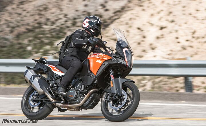 2018 ktm 1290 super adventure s first ride review, Styling is subjective but I ve found the looks of the 1290 SA S to be polarizing around the local bike nights I for one love that split faced front end