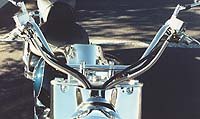 church of mo 1998 suzuki intruder vl1500lc, All of the handlebar wires and cables funnel into a scoop atop the headlight cell