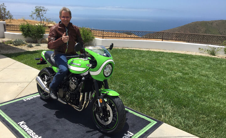kawasaki announces z900rs cafe for us market updated, Kawasaki racing legend Eddie Lawson receives a Z900RS Cafe courtesy of KMC USA