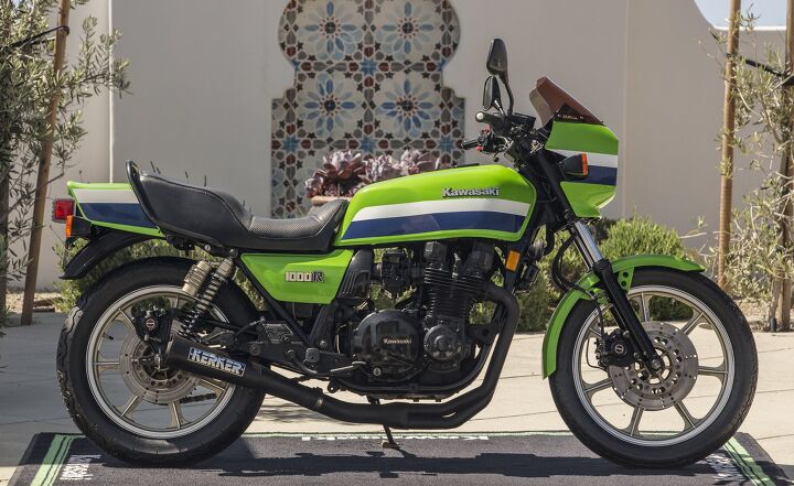 2018 kawasaki z900rs cafe review, The Kawasaki KZ1000R the inspiration of the Z900RS Cafe in all its air cooled big wheeled glory Photo by Julia LaPalme