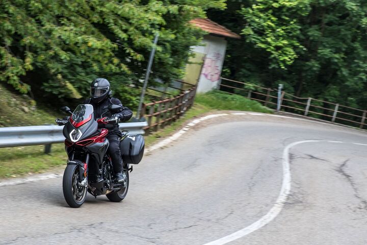 2018 mv agusta turismo veloce 800 lusso scs first ride review, Some may find the 33 5 inch seat height a bit lofty