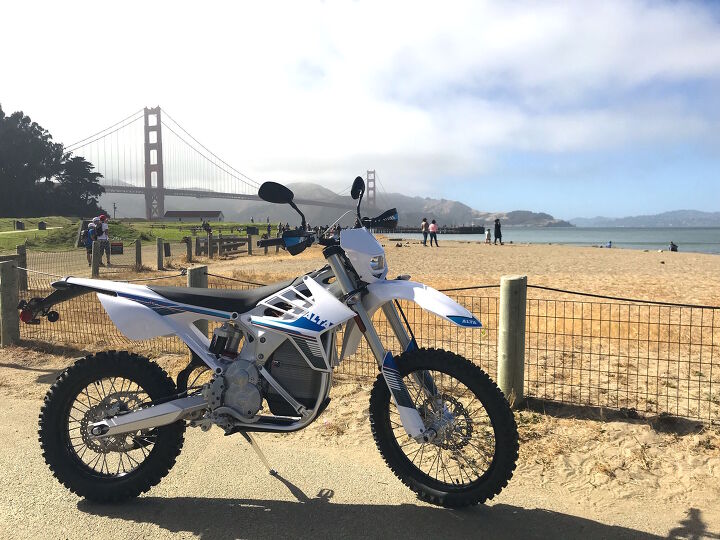 2019 alta redshift exr dual sport first ride review, People seem to care very little about a dirtbike riding on a walking path when they realize it s electric Basically an electric dual sport is pretty much a license to do whatever you want but you didn t hear that from us
