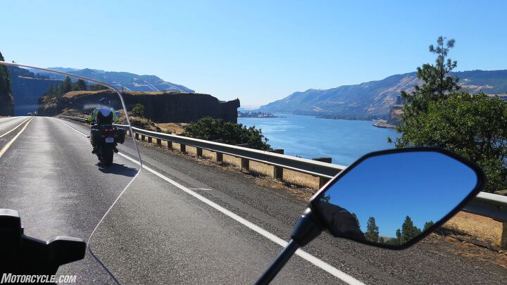 2019 yamaha tracer 900 gt first long ride review, Roll on Columbia played on endless loop for the whole ride though roll on Columbia are the only lyrics I remember The CR Gorge is where the word gorgeous comes from When I left for home I went the opposite way on Highway 14 towards Portland jumped the river and hopped on I 205 South Mirror stalks are 30mm longer for a better view Photo by John Burns
