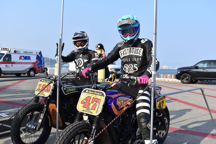 the rsd moto bay classic photo recap, Some more of my RSD Super Hooligan teammates Robbie Maddison 122 and Jordan Graham 47 getting staged for a race That s the San Francisco Bay in the background