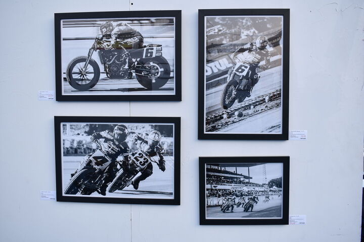 the rsd moto bay classic photo recap, All the photos of American Flat Track racer Brad Baker pictured here were taken by Erik Jutras and all the proceeds went straight to Brad and his family as he recovers from a crash that sent bone fragments into his spinal cord BulletStrong