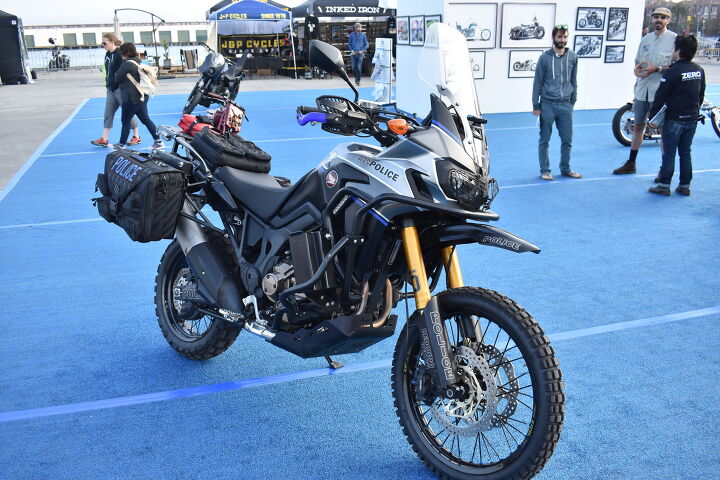 the rsd moto bay classic photo recap, A Redondo Beach PD Africa Twin custom built by RSD Look forward to a future story when we actually get to ride this thing