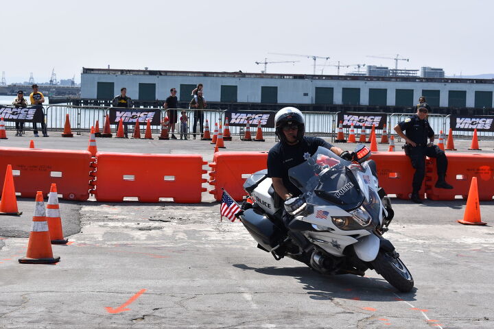 the rsd moto bay classic photo recap, It was radical to see the cops perform in the Police Skills Competition Here s Officer Mean Muggin bobbing and weaving through the cones These are not cops you want to run from