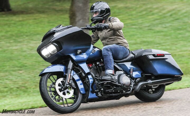 riding harley davidson s 2019 touring line, On the Road Glide the display is a bit of a reach to use the touch capability Thankfully the screen s functions can be accessed via the joysticks on either switchgear