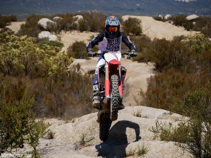 2019 honda crf450rx first ride review, Regardless of where or how you ride it the CRF450RX s chassis offers a great combination of rigidity and feel