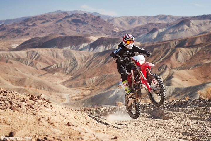 2019 honda crf450x review first ride, The 2019 CRF450X is 50 state eligible and California green sticker compliant for year round riding in places like this which could otherwise be restricted to only certain times of the year The 450X keeps all your riding options open