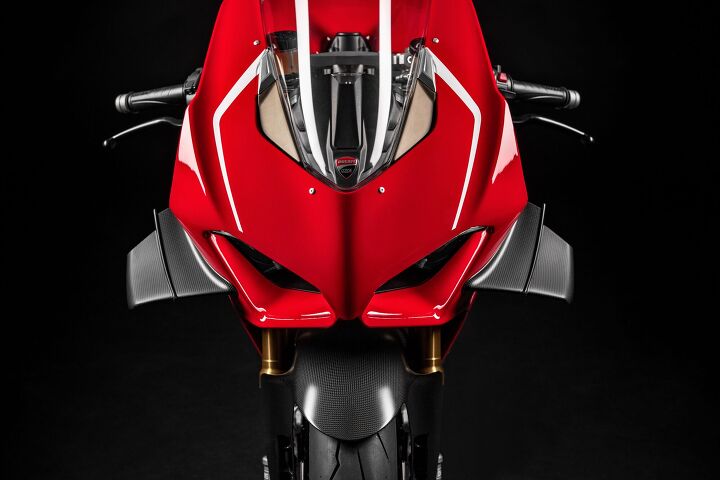 2019 ducati panigale v4 r unveiled at eicma, The fairing and windscreen redesign were directed towards keeping the rider out of the wind at high speeds