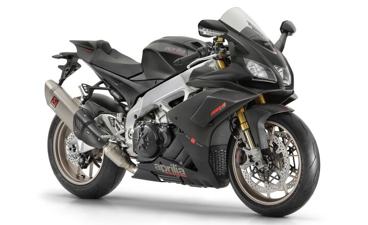 8 motorcycles to be excited about in 2019, Like Red Bull Aprilia can also give you wings in the form of the RSV4 1100 Factory Aprilia has taken MotoGP technology and applied it to the road legal RSV4 1100 claiming the added downforce from the wings was first proven on its RS GP MotoGP contender Inside the 1100 is actually packing a 1078cc V4 first seen in the Tuono 1100 but with several tweaks to up the performance factor State of the art electronics centered around a six axis IMU provide one of the most sophisticated safety nets for any rider to explore their personal limits Despite the general RSV4 platform being a decade old the RSV4 1100 is proof that a solid design can withstand the test of time with only minor revisions
