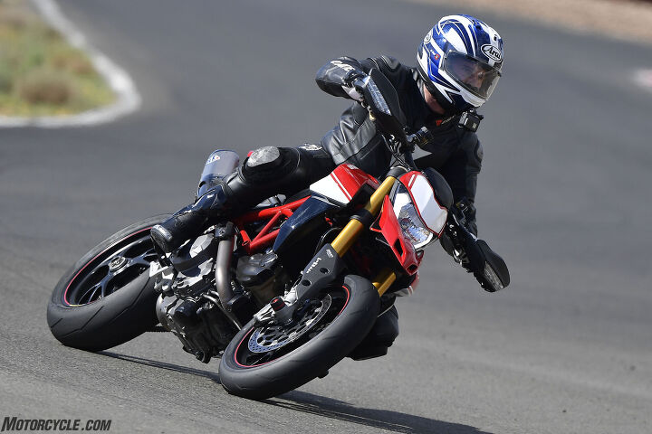 2019 ducati hypermotard 950 950 sp first ride review, This is how I do it Not quite as exciting And look Too preoccupied to mash the rear brake anyway
