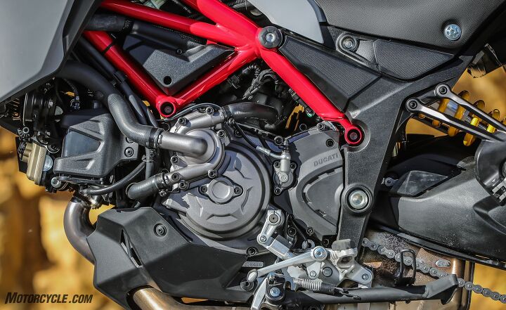 2019 ducati multistrada 950 s review first ride, The 937cc Testastretta 11 in all its glory The DQS module is the box just above the shift lever
