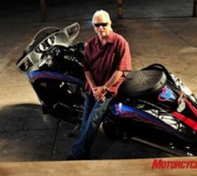 church of mo victory 2009 model preview, The God of custom motorcycles Arlen Ness poses with his Victory Vision