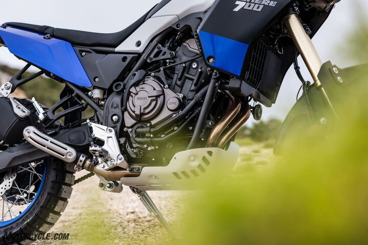 2020 yamaha tenere 700 review first ride, The 2021 Yamaha Tenere 700 uses the proven 689cc CP2 compact Twin found in the MT 07 and XSR700 While the engine remains unchanged internally Yamaha is using an updated ECU map and has also fitted a new airbox and exhaust for more low to mid range torque