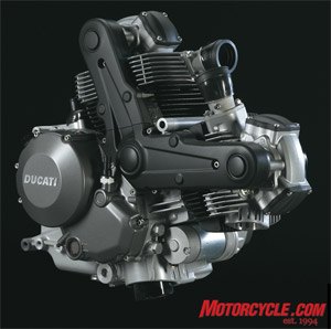 church of mo 2009 ducati monster 696, The heart of the Monster A number of internal changes to the mill result in a claimed 80 hp and 51 ft lbs up by 7 and 6 respectively over the 695