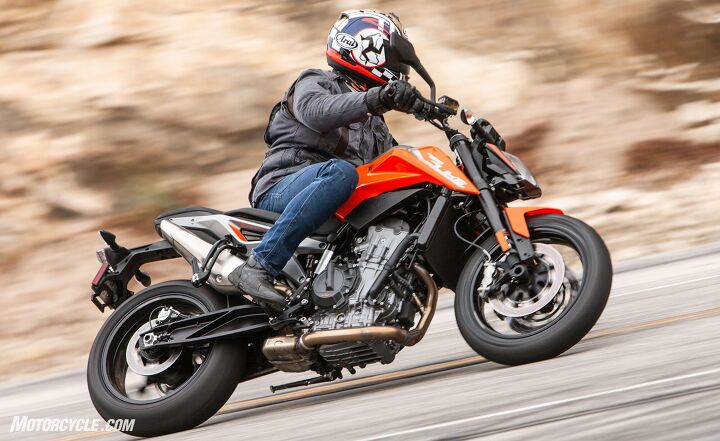 live with this 2019 ktm 790 duke long term review, Whether you re riding around town hauling down the highway scratching in the canyons or strafing apexes at the track the KTM 790 Duke is versatile enough to make any activity an event