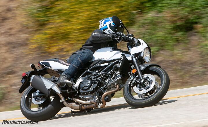2019 suzuki sv650x review, As speeds ramp up you ll likely become aware of the SV650X s lengthy footpeg feelers soon after