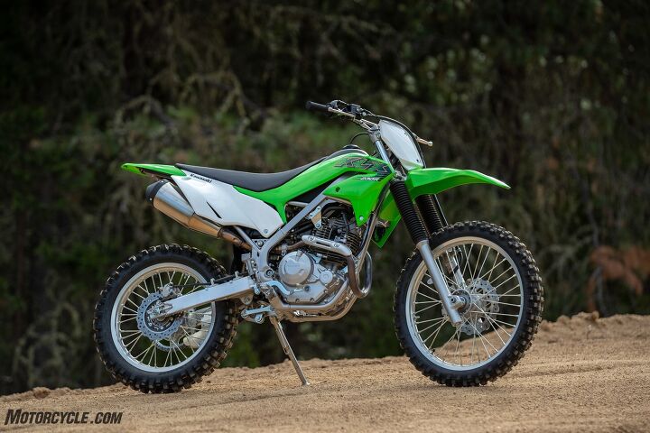 2020 kawasaki klx230r review first braap, Emissions equipment included on the KLX230R make it USFS and California Green Sticker legal for year round trail riding