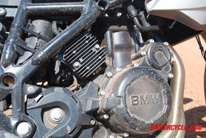 church of mo 2009 bmw f800gs first ride review, A moderately retuned and redesigned 800cc mill from BMW s F800S and ST powers the all new F800GS This engine is an ideal platform for a variety of types of riding and riding terrain