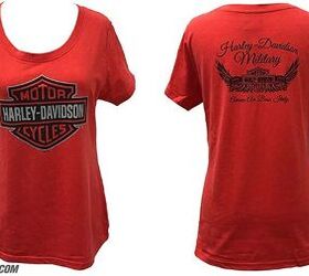 Renegade Harley-Davidson® Women's B&S on Red T-Shirt