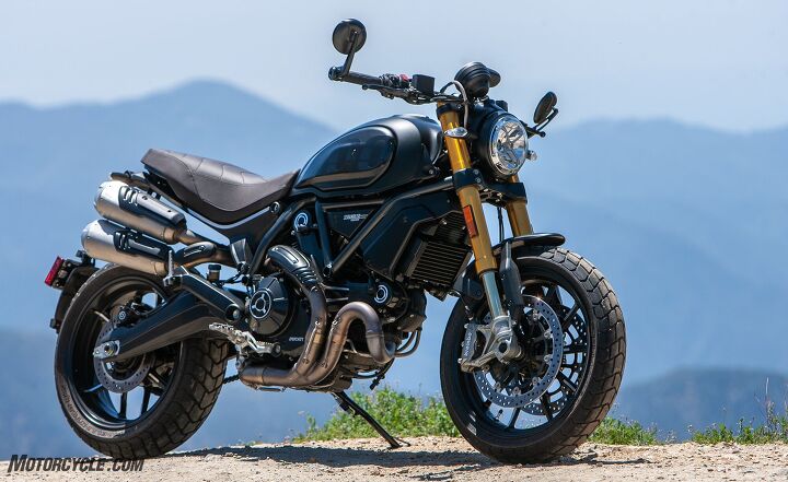 2020 ducati scrambler 1100 sport pro review, 18 and 17 inch cast wheels with Pirelli MT60 tires do give a hint of Scramblerness