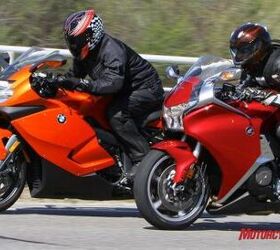 church of mo 2010 bmw k1300s vs honda vfr1200f shootout, The BMW surges ahead in terms of its wealth of available equipment