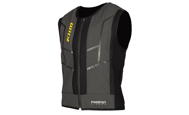why i ll never ride without a motorcycle airbag again, The Klim Ai 1 airbag vest is representative of all the current airbag vests Visually well it s a vest The real magic happens inside the vest where the sensors and ECU are located