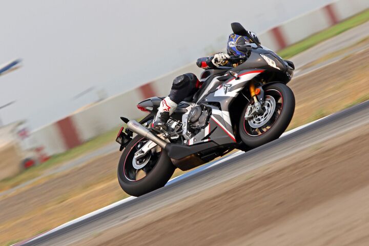 2020 triumph daytona moto2 765 review, Ride mode dependent traction control is a weird move here But at least you can turn it off entirely if you want