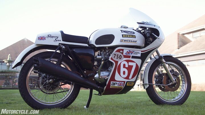 everything you want to know about 2021 triumph trident except what it s like to, The original Triumph Trident This one is Slippery Sam five time Isle of Man Production TT winner from 1971 1975