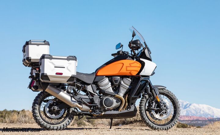 2021 harley davidson pan america 1250 first look, It wouldn t be a Harley without a ton of available factory accessories