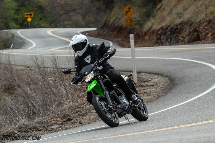 2021 kawasaki klx300sm review first ride, The KLX300SM s two gallon tank will require you to plan your route accordingly