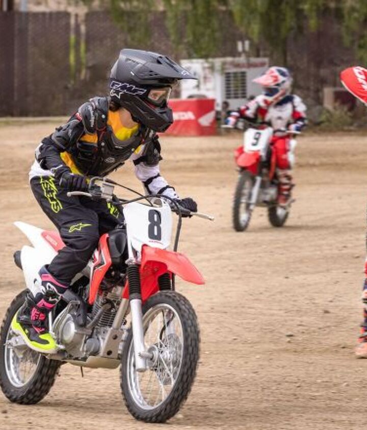 making a rider teaching your kid to ride, As the students ride they get supportive feedback from the instructor