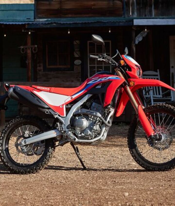 2021 honda crf300l rally review first ride, The 2021 Honda CRF300L and Rally now have a larger kickstand platform to help keep the bike upright while parked on loose surfaces