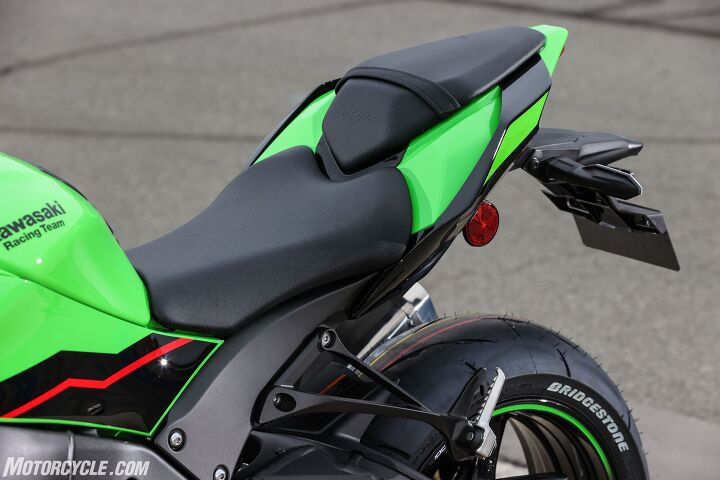 2021 kawasaki zx 10r review first ride, Notice the little lift at the tail end of the seat