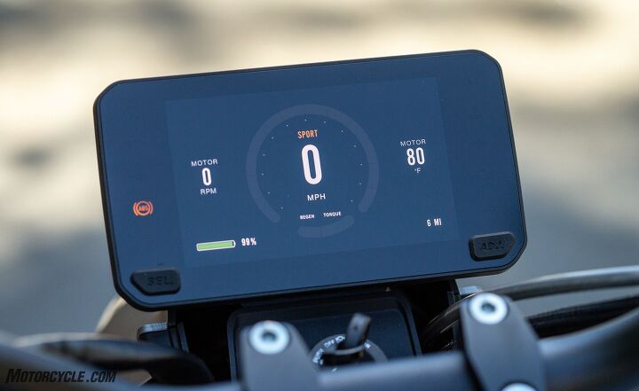 2022 zero fxe review first ride, Sport Eco and Custom ride modes are included with custom allowing the rider to alter max torque top speed max regen via the Zero Motorcycles app on your smartphone
