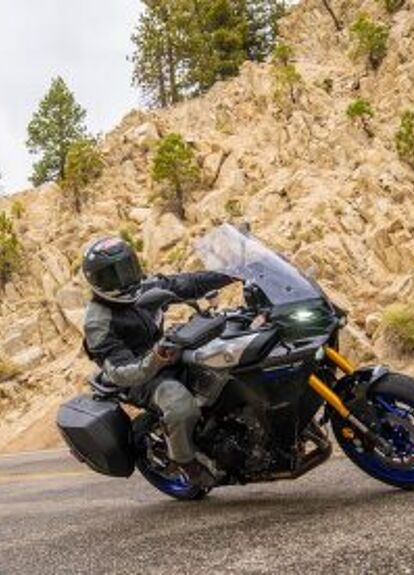 2021 yamaha tracer 9 gt review first ride, Once you get past the small delay in power delivery the Tracer 9 GT will build speed fast if you ask it to