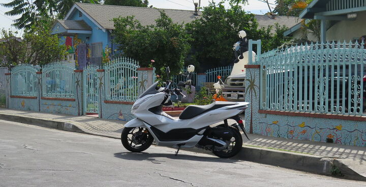 2021 honda pcx review alternative transportation, Across the street from the Towers sit a few sweet little houses I wonder if one belongs to Louis Sauceda who Simon Rodia willed the Towers plot to when he left Watts in 1954