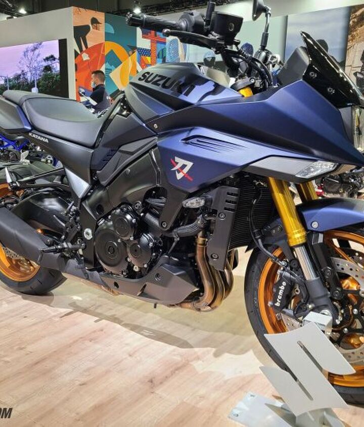 2022 suzuki katana first look, From the Suzuki booth at EICMA 2021