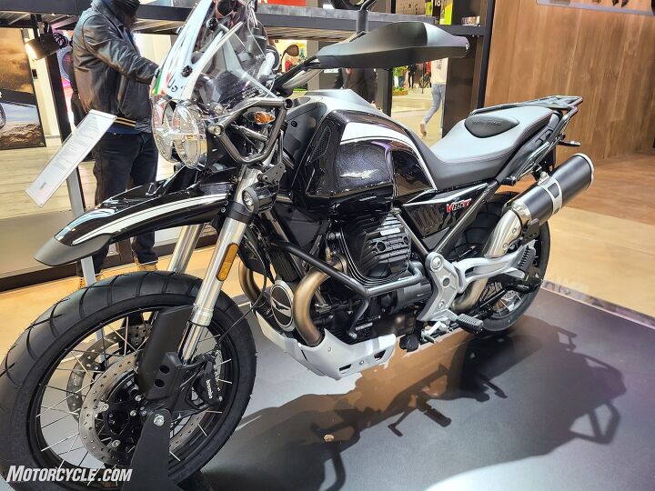 moto guzzi v85 tt guardia d onore first look, From Moto Guzzi s booth at EICMA 2021