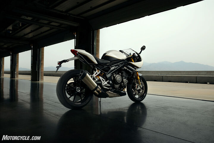 2022 triumph speed triple 1200 rr first ride, The Red Hopper Storm Grey paint scheme demands a 350 premium over the Crystal White Storm Grey seen above