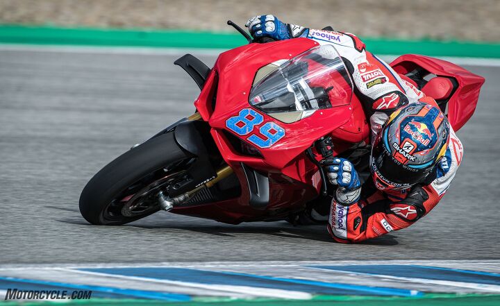 2022 ducati panigale v4 s review first ride, Jorge Martin was in attendance to show the journalists what fast really looks like