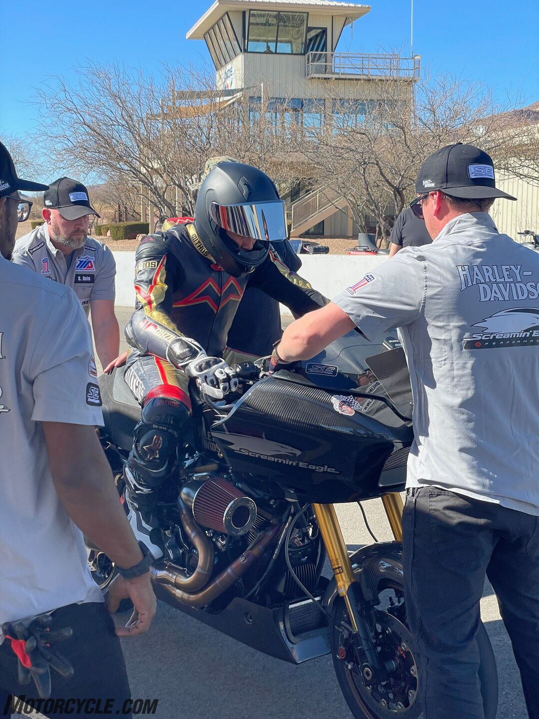 Riding The HarleyDavidson Screamin Eagle Factory Race Bike